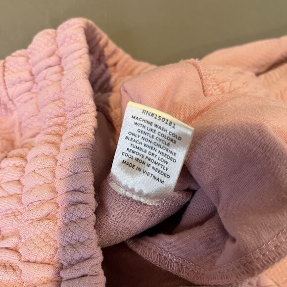 Grayson Threads Jogger Sweat Pant Small Pink Textured Diamond Lounge Womens - Picture 10 of 10